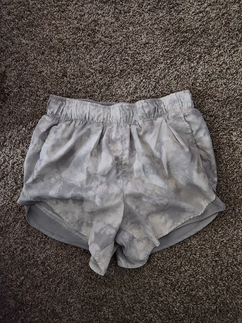Athletic Works Women's Gray Tie-Dye Athletic Shorts
